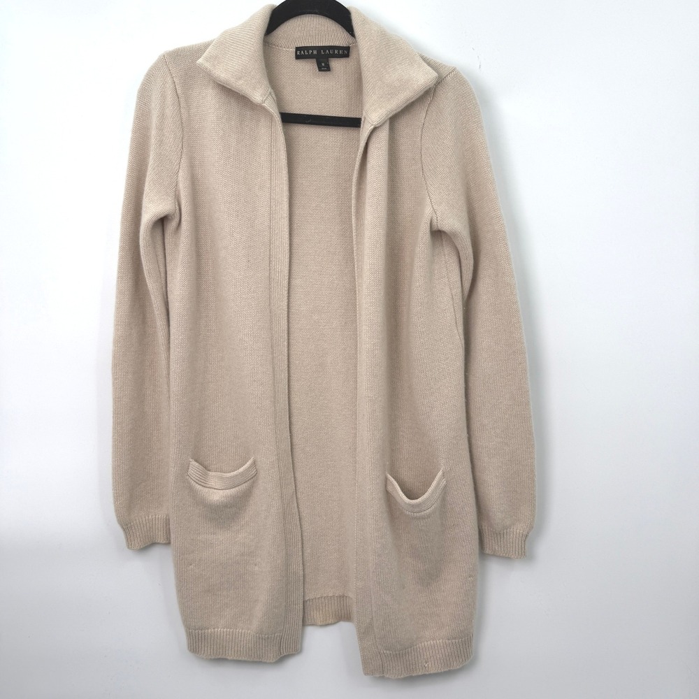 Ralph Lauren Black Label Cashmere‎ Duster Women M Rare Euro Luxury Capsule *Flaw
